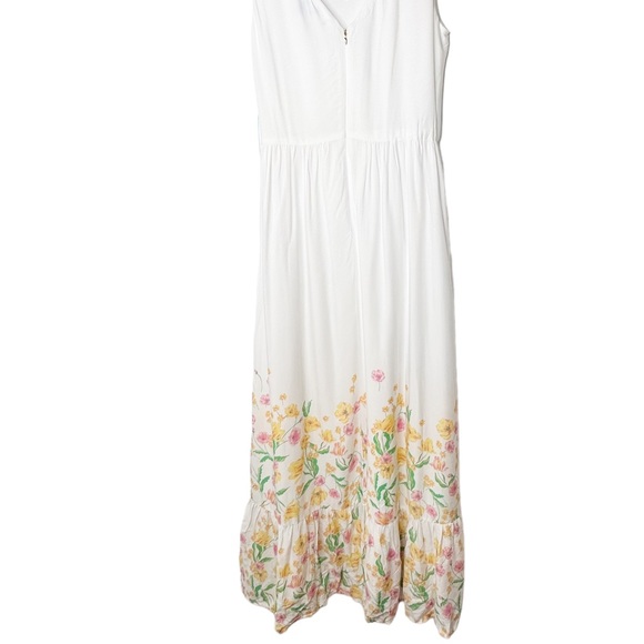 NWT DRAPER JAMES RSVP Reese Floral White V-Neck Sleeveless Maxi Dress Size 6 NEW - Picture 3 of 8